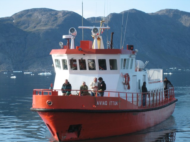 klar for anløp av Narsaq